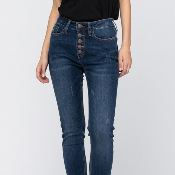 Women's Blue Skinny Jeans - Picture 5 of 7